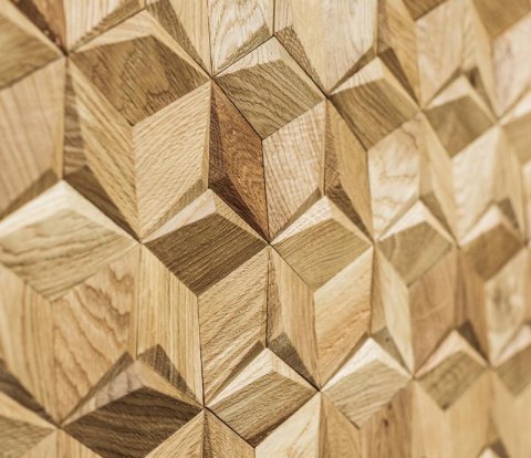 Деревянная мозаика для стен Crownwood Мерси WP3D19021