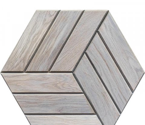 Деревянная мозаика для стен Crownwood Куба серый WP3D22010