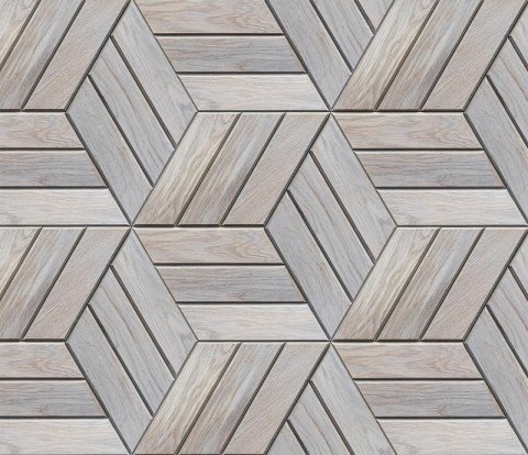 Деревянная мозаика для стен Crownwood Куба серый WP3D22010