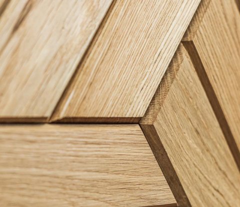 Деревянная мозаика для стен Crownwood Куба натур WP3D22020