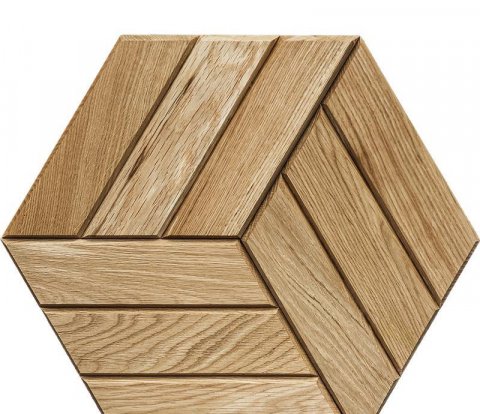 Деревянная мозаика для стен Crownwood Куба натур WP3D22020