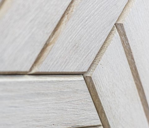 Деревянная мозаика для стен Crownwood Куба Белый WP3D22030