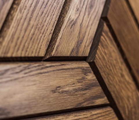 Деревянная мозаика для стен Crownwood Куба Мокко WP3D22050