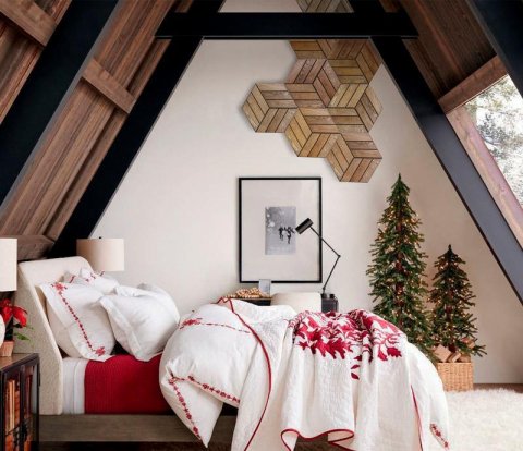 Деревянная мозаика для стен Crownwood Куба Мокко WP3D22050