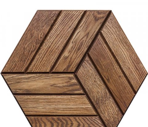 Деревянная мозаика для стен Crownwood Куба Мокко WP3D22050