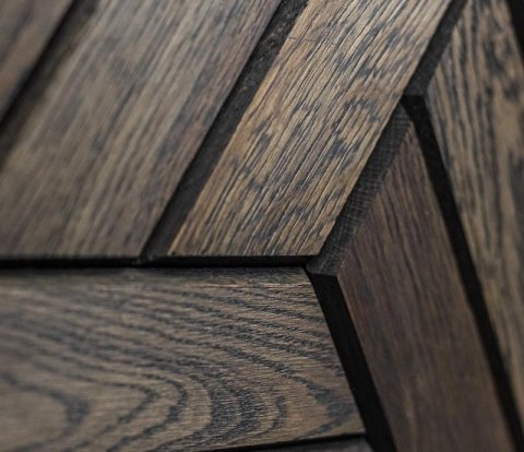 Деревянная мозаика для стен Crownwood Куба Эбен WP3D22060