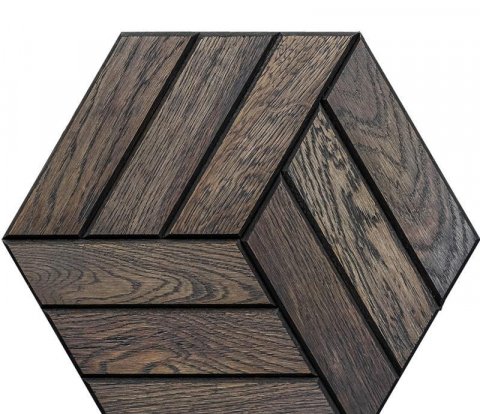 Деревянная мозаика для стен Crownwood Куба Эбен WP3D22060