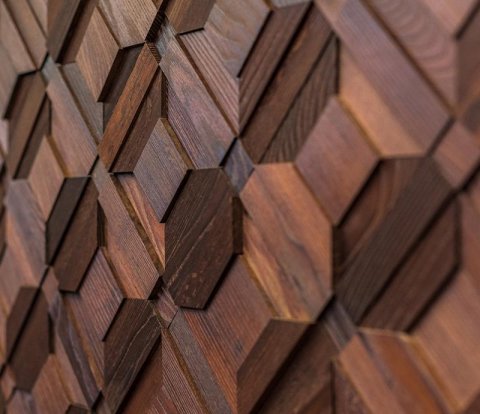 Деревянная мозаика для стен Crownwood Восток термо WP3D8Т20