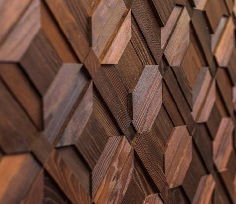 Деревянная мозаика для стен Crownwood Восток термо WP3D8Т20