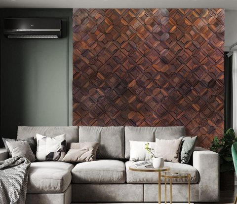 Деревянная мозаика для стен Crownwood Восток термо WP3D8Т20