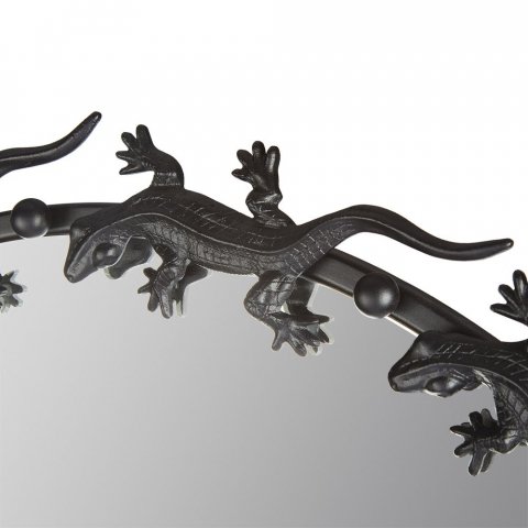 Зеркало Runden Ящерицы черные круглое V20014