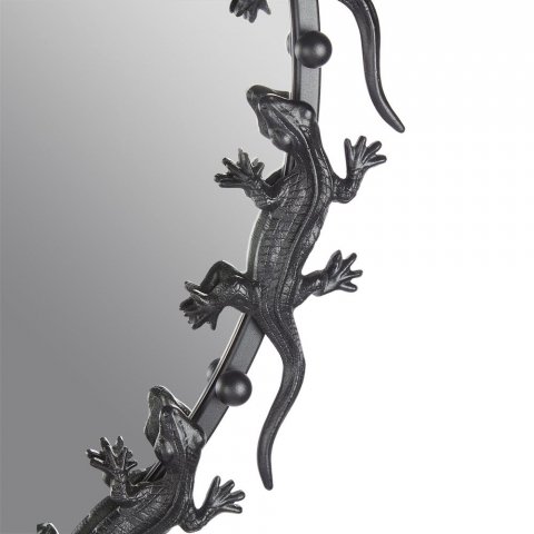 Зеркало Runden Ящерицы черные круглое V20014