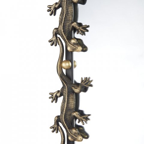 Зеркало Runden Ящерицы патина/золото прямоугольное V20011