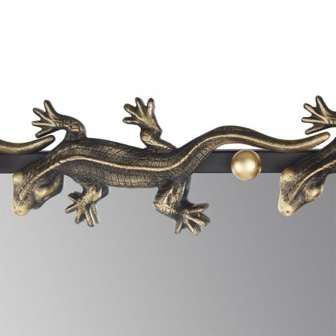 Зеркало Runden Ящерицы патина/золото прямоугольное V20011